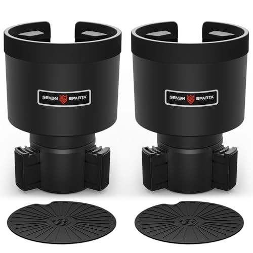 2 Pack Car Cup Holder Expander with Offset Adjustable Base, Medium*2 Black