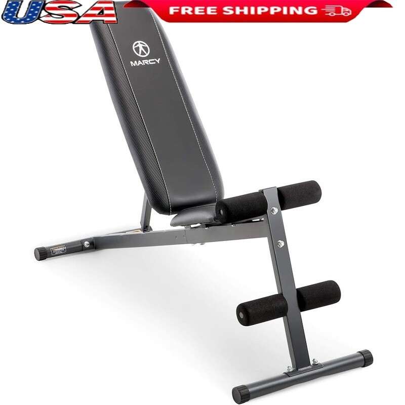 Adjustable Utility Bench Incline Decline Flat Strength Training Workout Durable