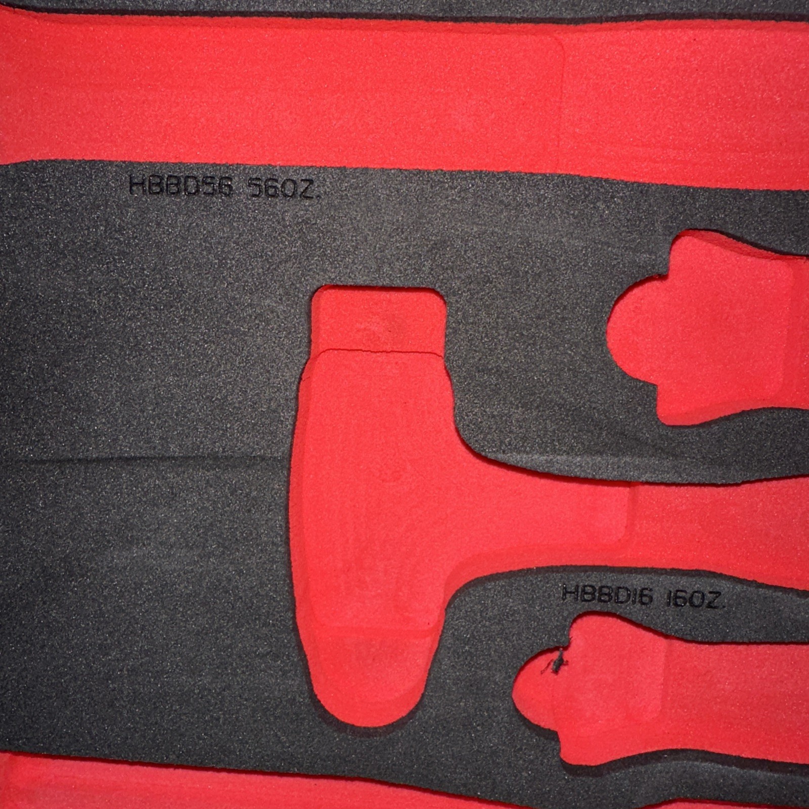 Snap-On Tools FMHBBD02B 6pc Striking Face Dead Blow Hammer Set Foam In Red