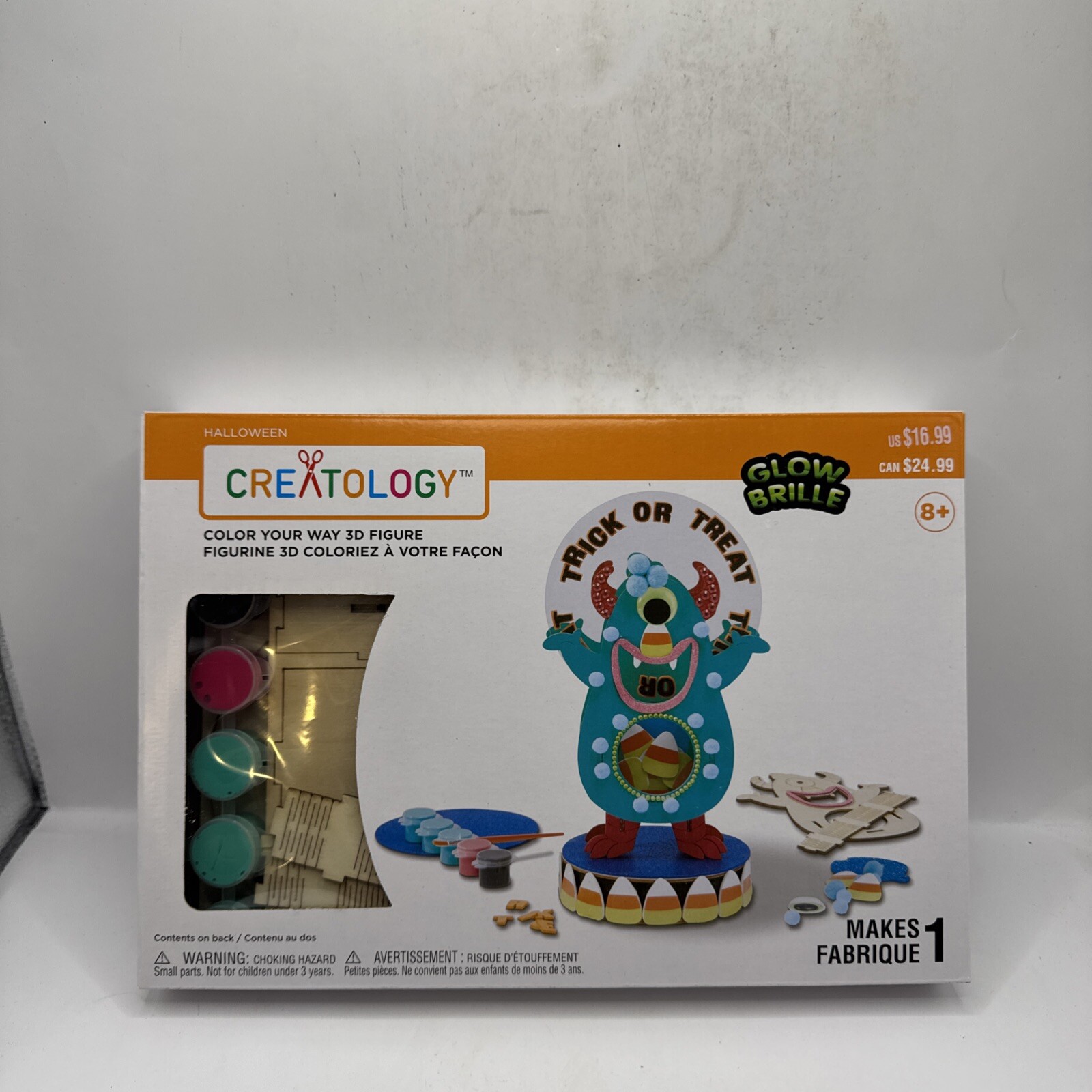 Creatology Color Your Way Glow 3D Figure Craft Kit ~ Trick or Treat Monster 8+