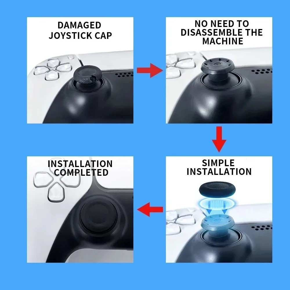 4x Thumb Stick Grip Caps For Nintendo Switch/Lite/OLED/NS Joy Con Replacement