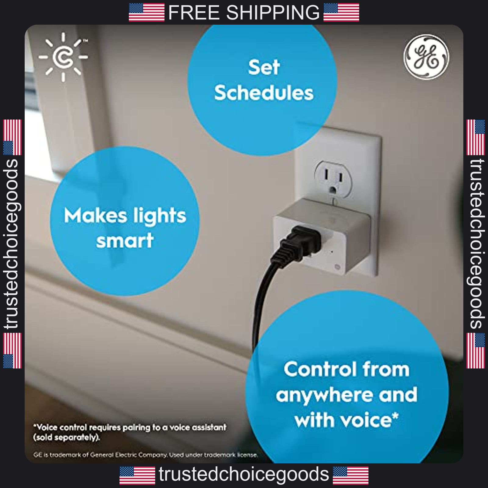 Smart WiFi Indoor Plug for Alexa Google Home Control