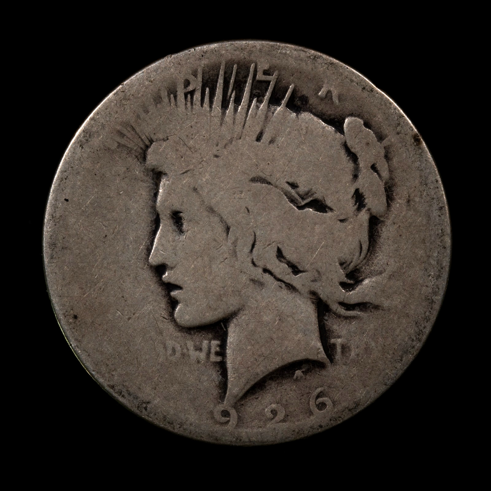 1926 Peace Silver Dollar $1 Pocket Piece Lowball Heavy Circulation 90% Silver