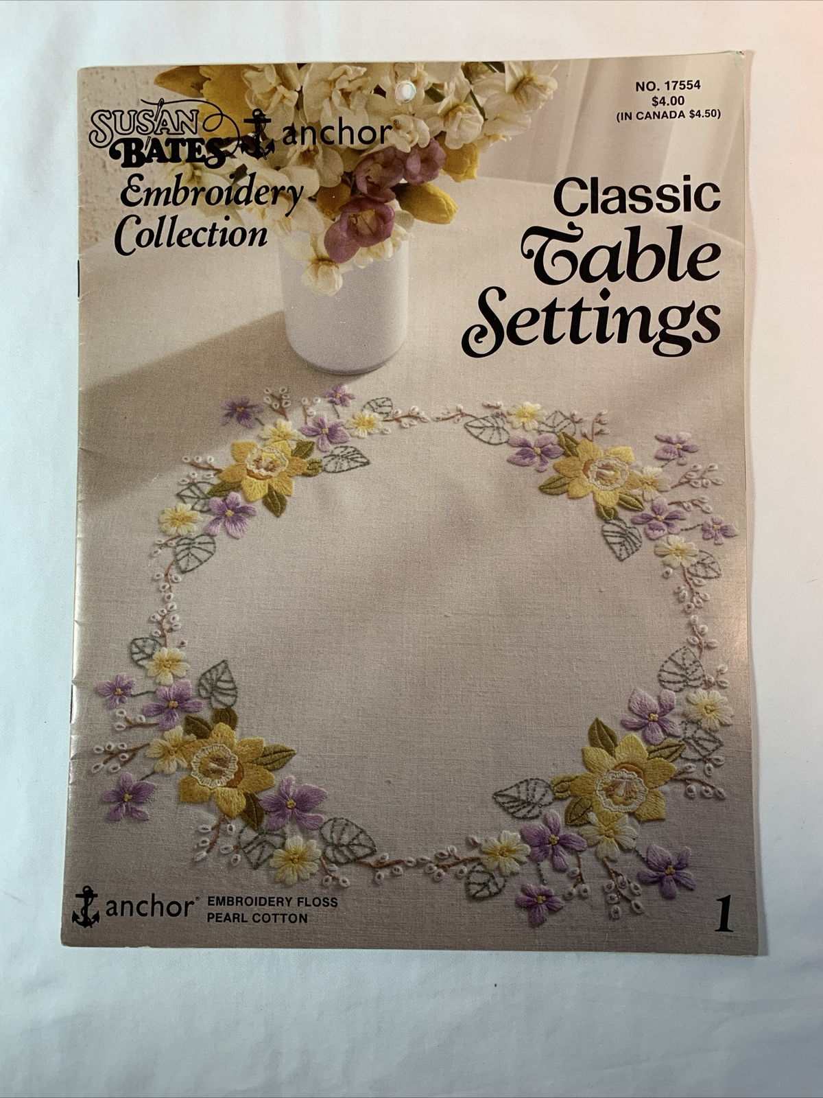 Classic Table Setting Susan Bates Anchor Embroidery Collection No. 17554