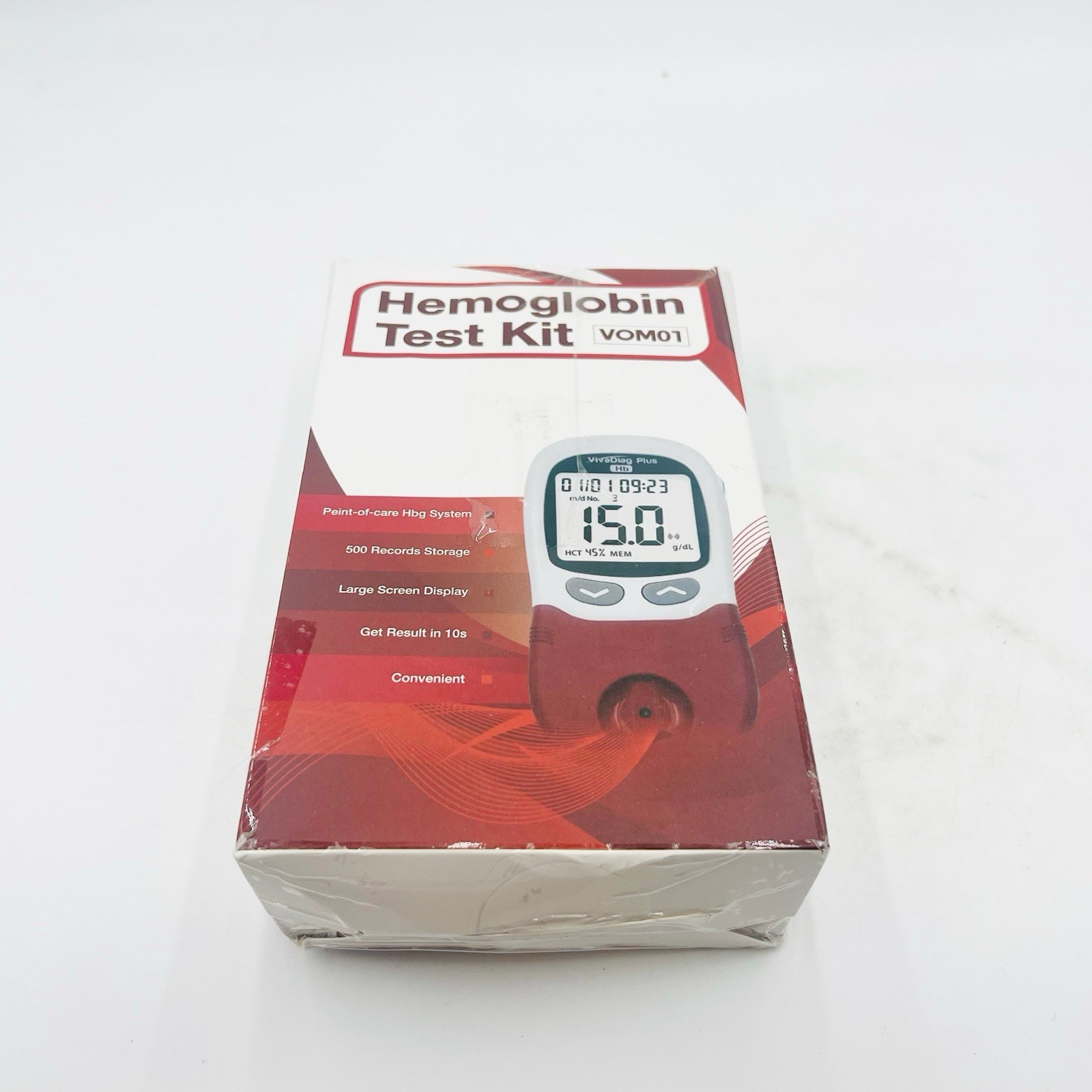 Hemoglobin Test Kit with 100 Hemoglobin Test Strips, VOM01