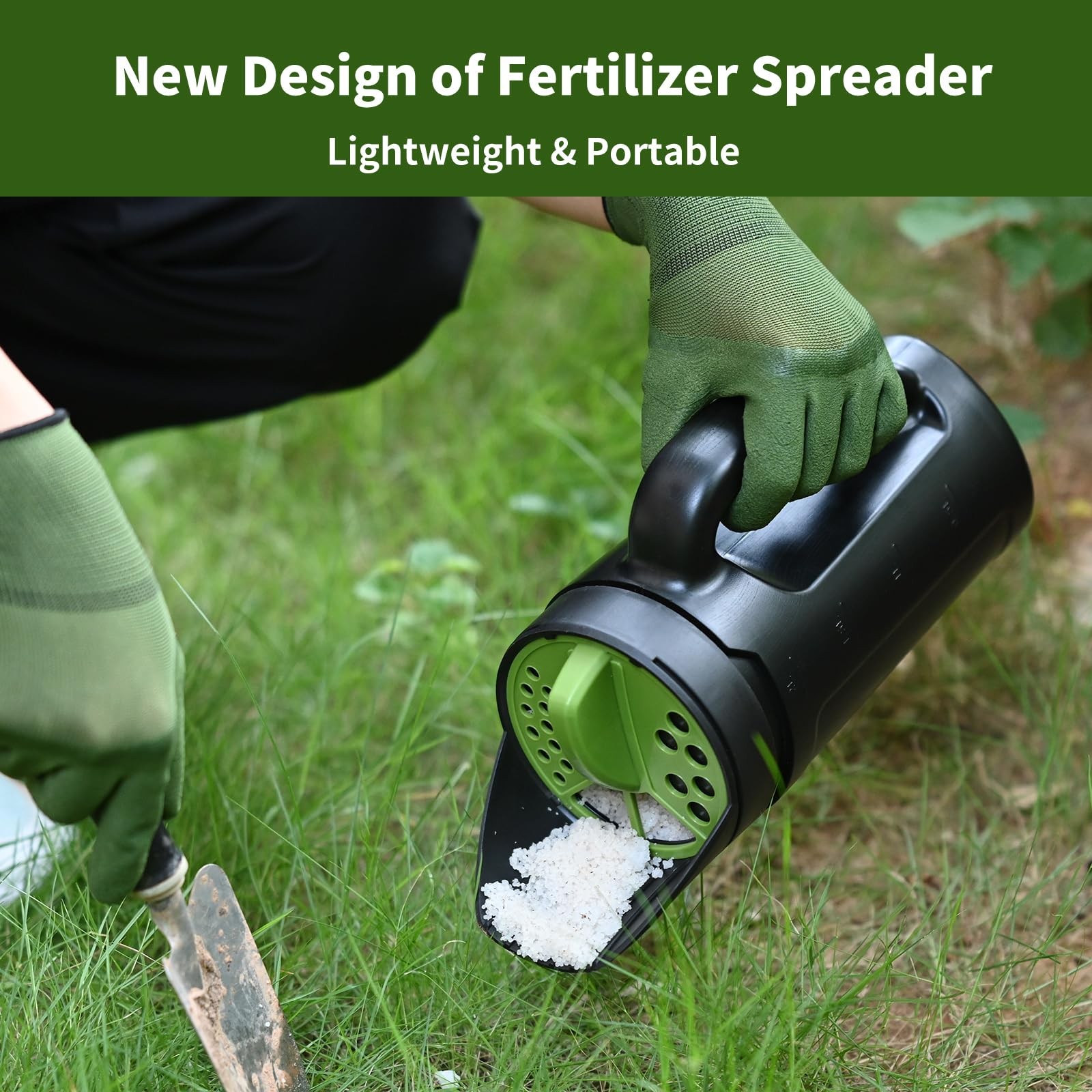 PERSZEN Seed Spreader Hand Held, Lawn and Garden for...