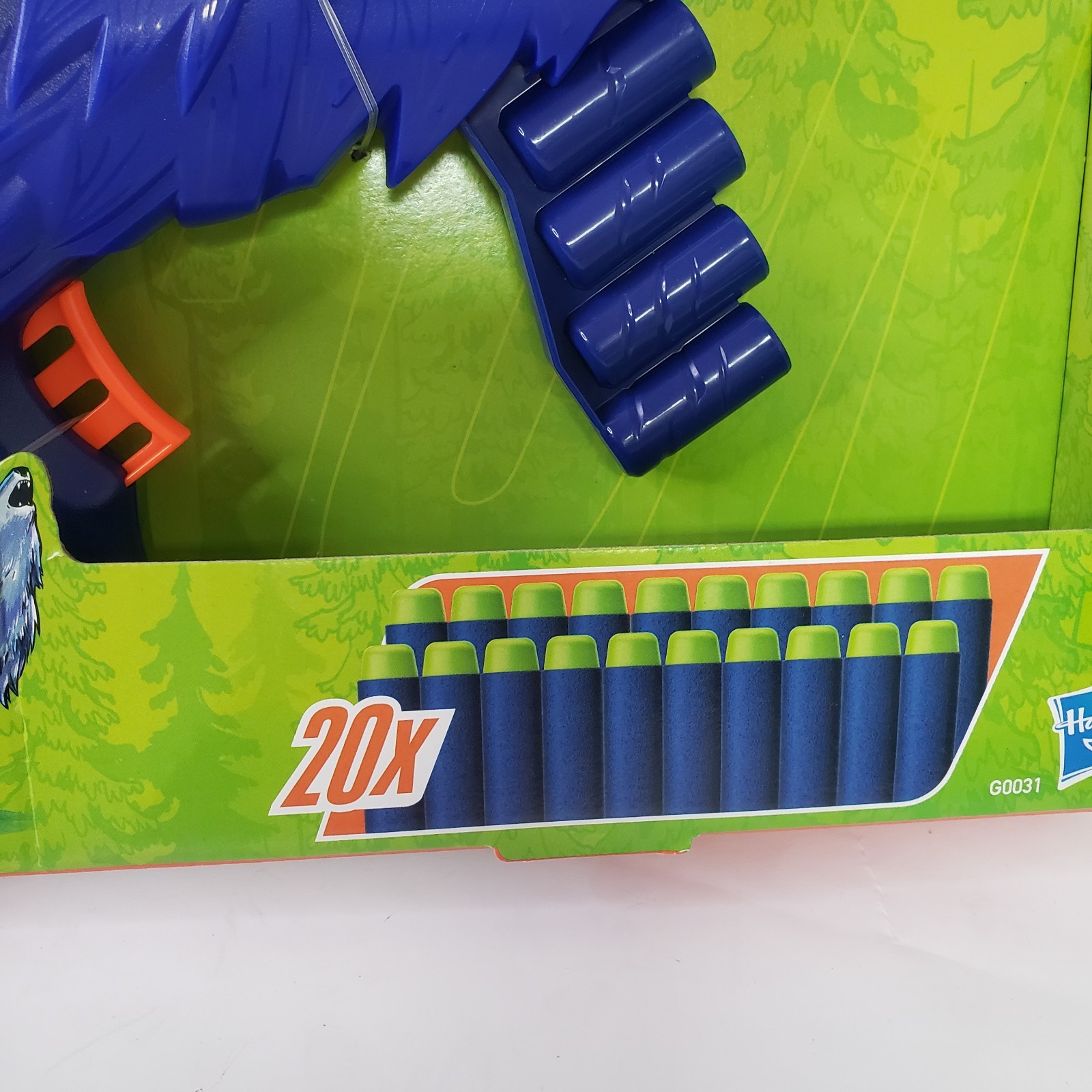 Nerf Wild Wolfpack 2 Easy Play Nerf Wolf Design Blasters W/20 Darts New Sealed