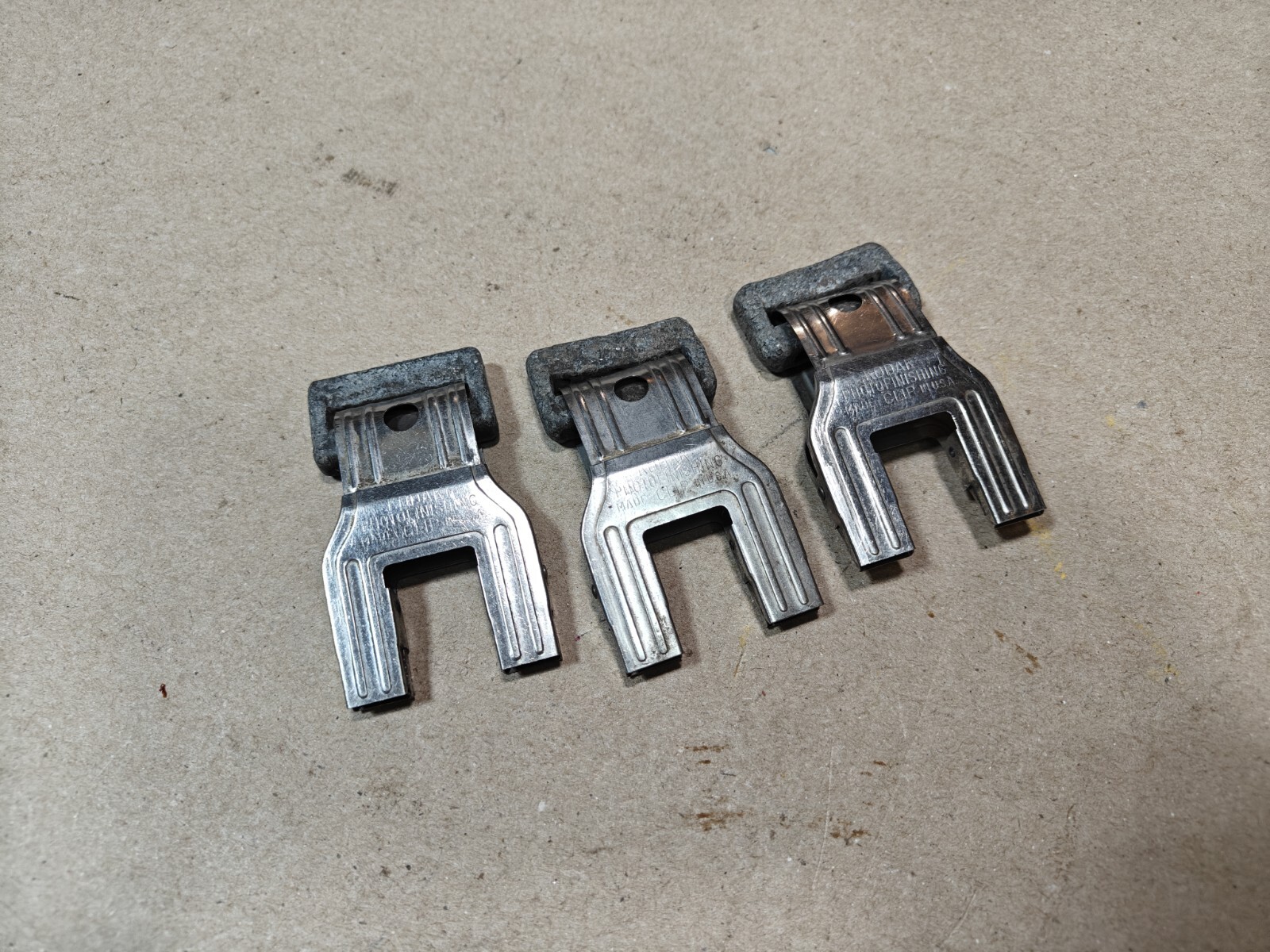 Lot Of 3, Kodak Photofinishing Clips, D130198 Stainless Steel Film Clips