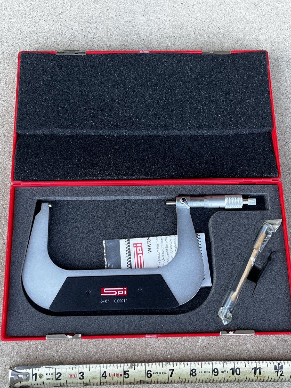 SPI 5” To 6” Outside Micrometer 0.0001” No.  13-467-6 - MINIMALLY USED
