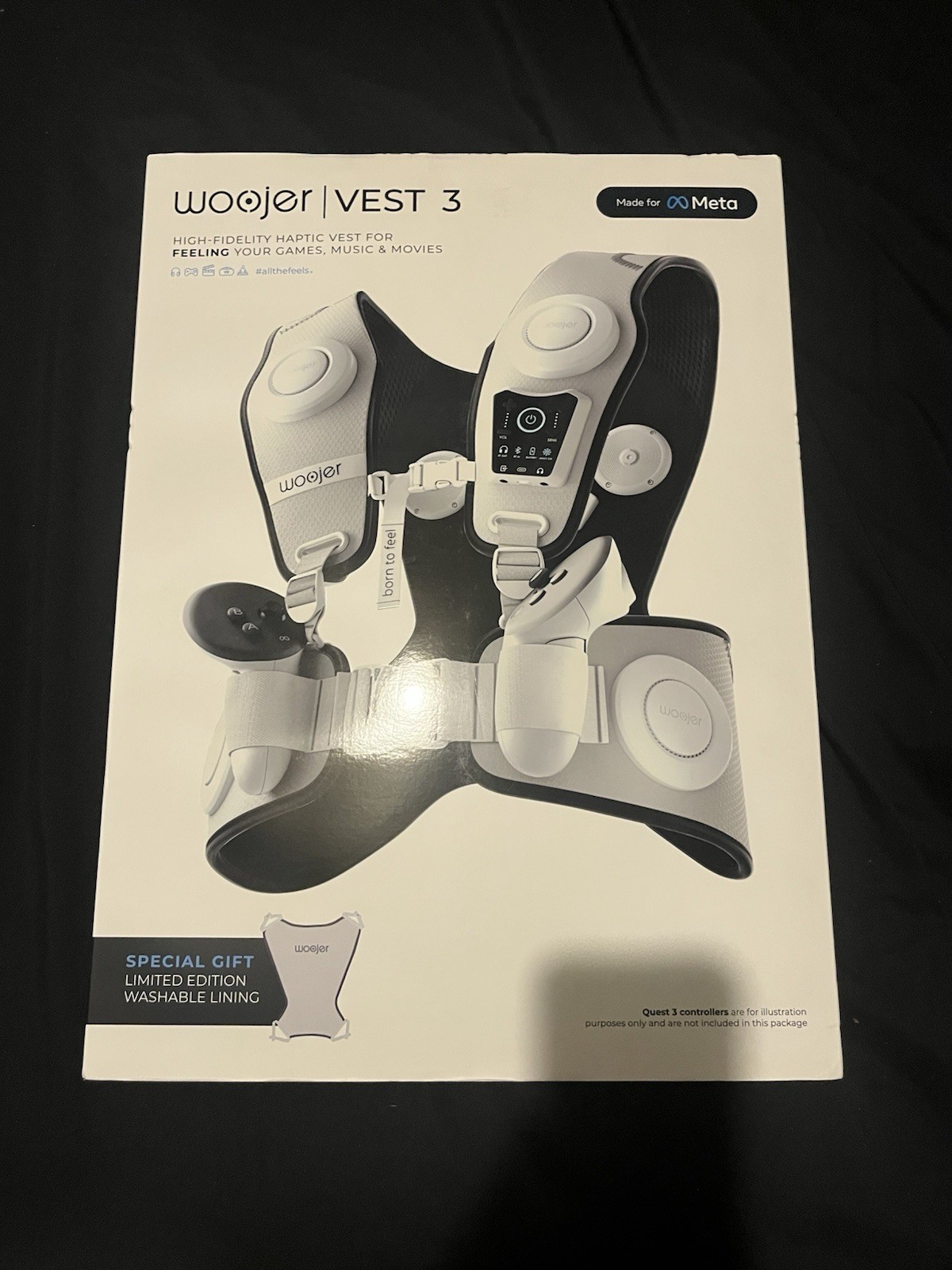 Woojer Vest 3 Haptic Feedback Vest for Meta White | WJRV3-101NM | Excellent