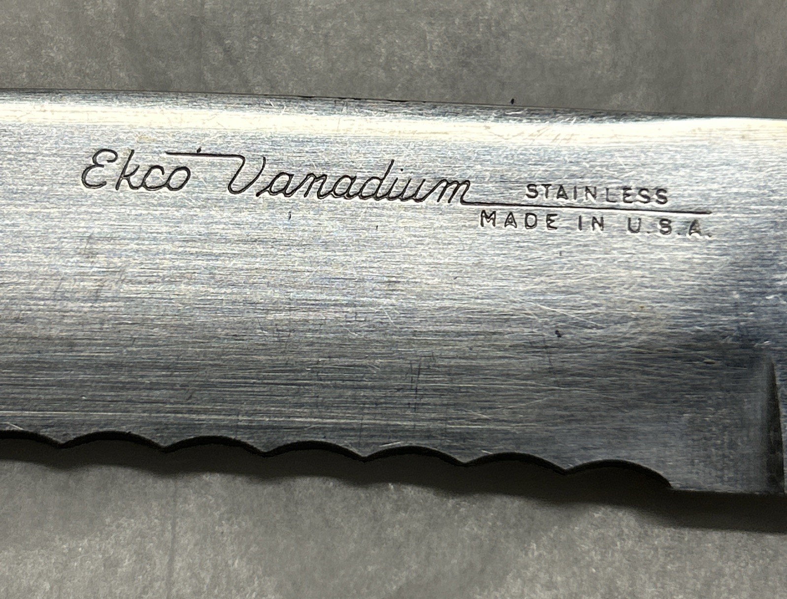 Vintage Ekco Eterna 8” Chef's Knife + 2 Ecko Knives & Fork **Read