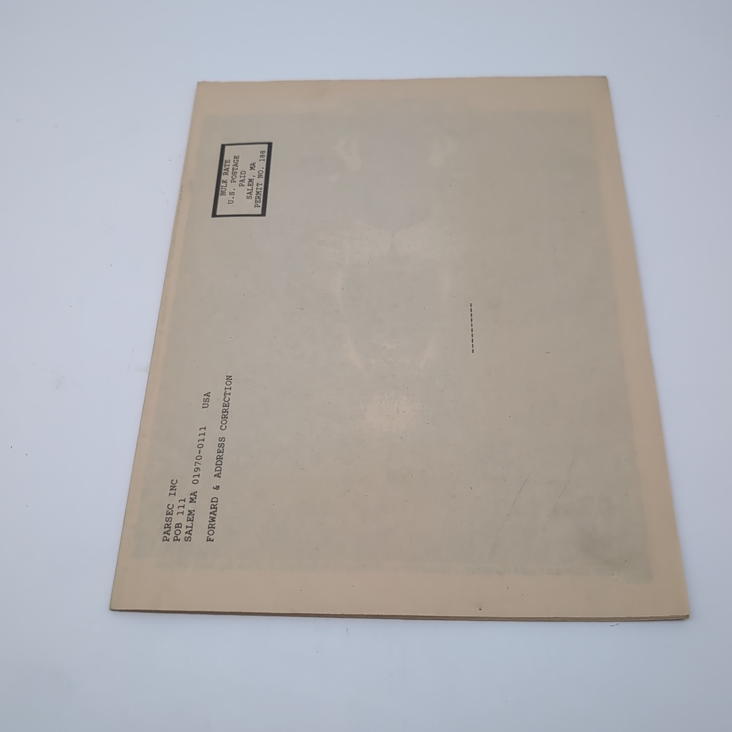 Vintage PARSEC INC. Commodore 128 C128 Catalog Mailer 1991 Retrocomputing RARE