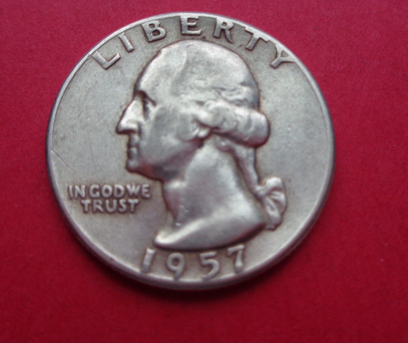 1957  (90% SILVER)  WASHINGTON QUARTER/ NICE