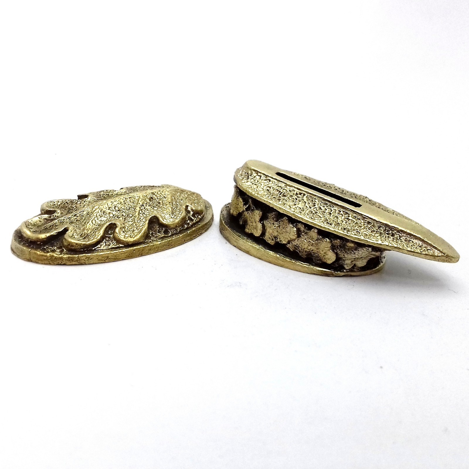 SET OAK SOLID BRONZE FINGER GUARD BOLSTER & POMMEL CUSTOM KNIFE MAKING