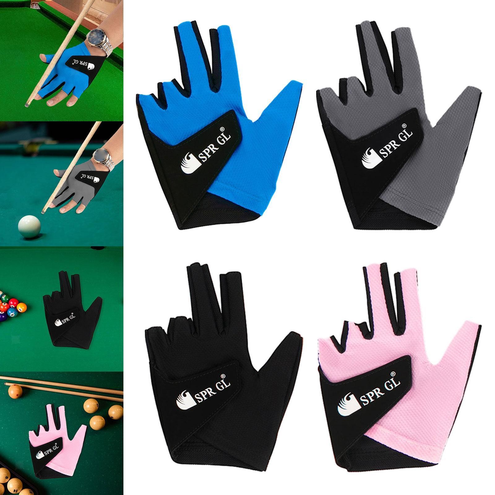 Billiard Pool Gloves for Left Hand Finger, Snooker Cue Sport Glove for Men Women