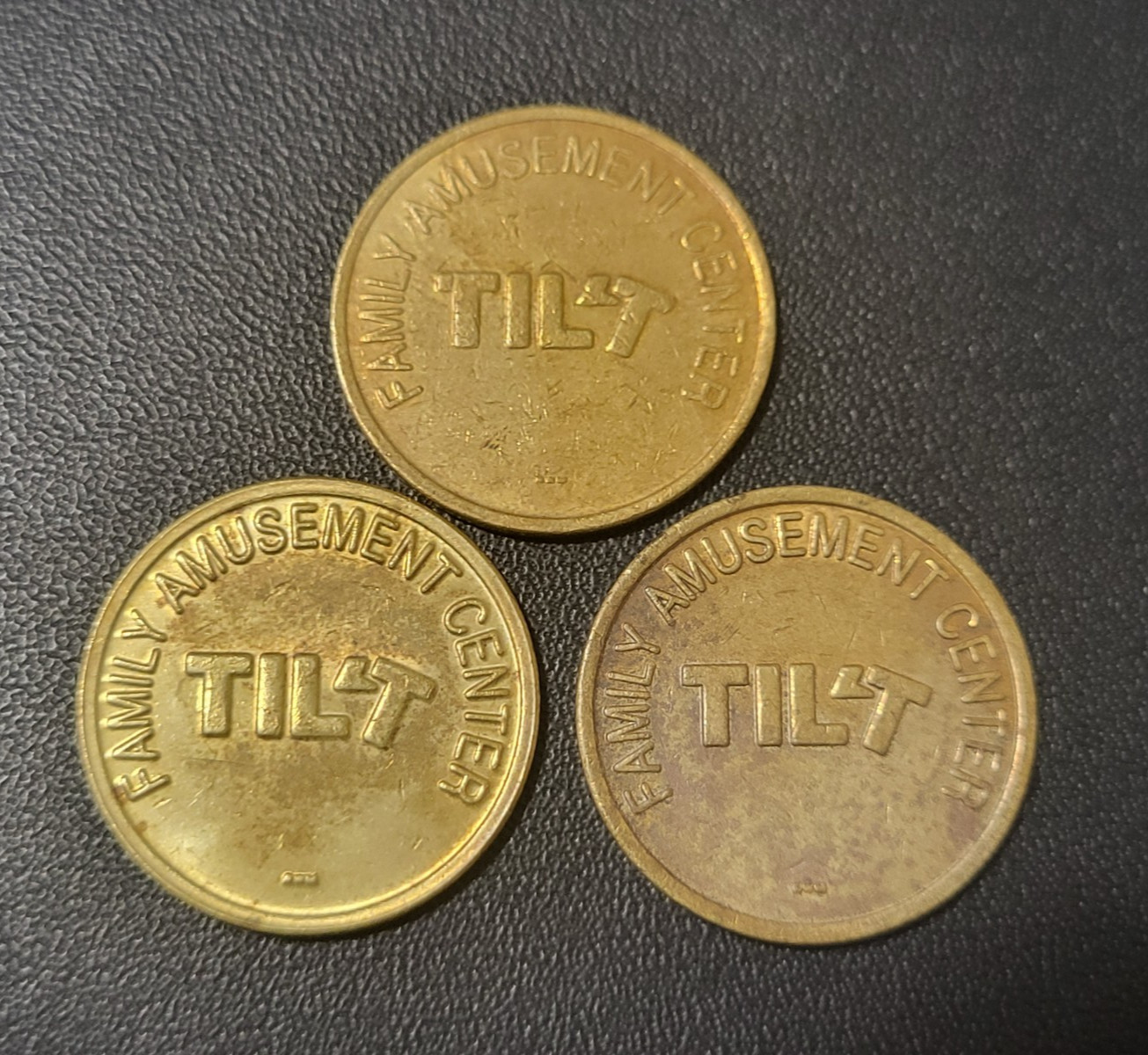 Tilt Family Amusement Center Arcade Video Game Tokens- Vintage 3 Available