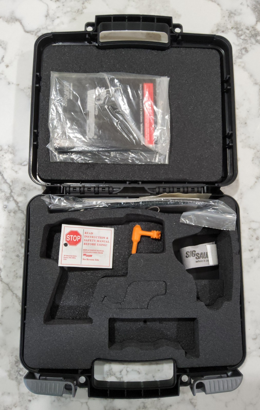 OEM Sig Sauer P238 - 380 Nitron - Hard Case Box w/ Accessories - Double Locking