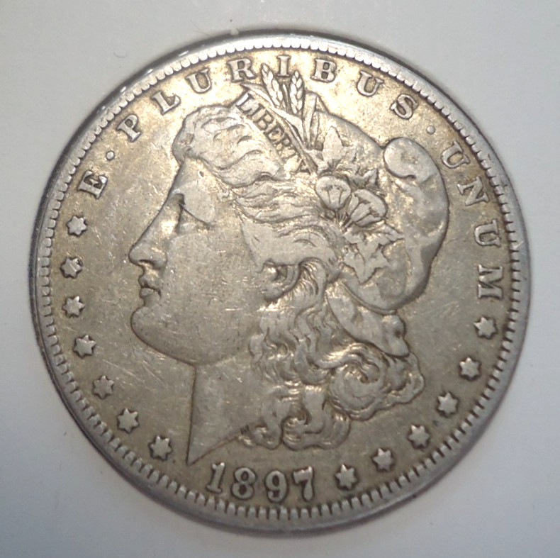 Choice Extremely Fine XF 1897 O New Orleans Morgan silver dollar FREE SHIPPING!