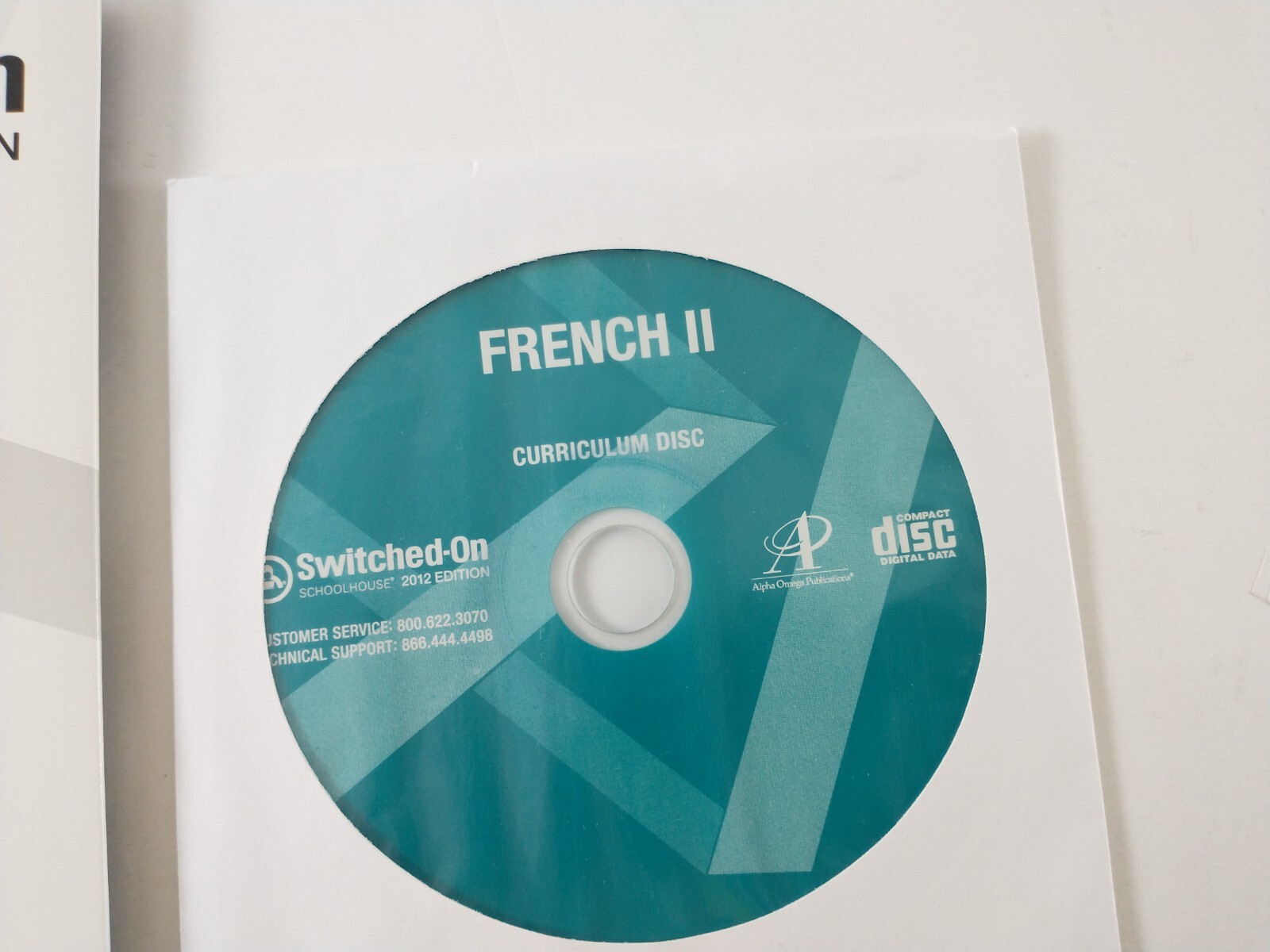 Switched-On Schoolhouse FRENCH II Christian Homeschool Teaching Curriculum