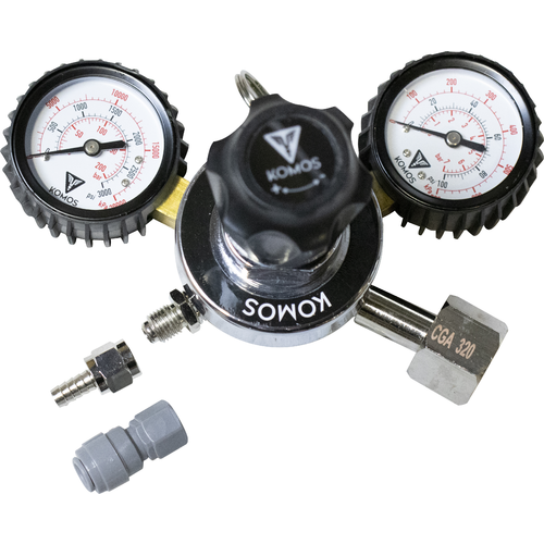 Komos Dual Gauge CO2 regulator for Draft Beer