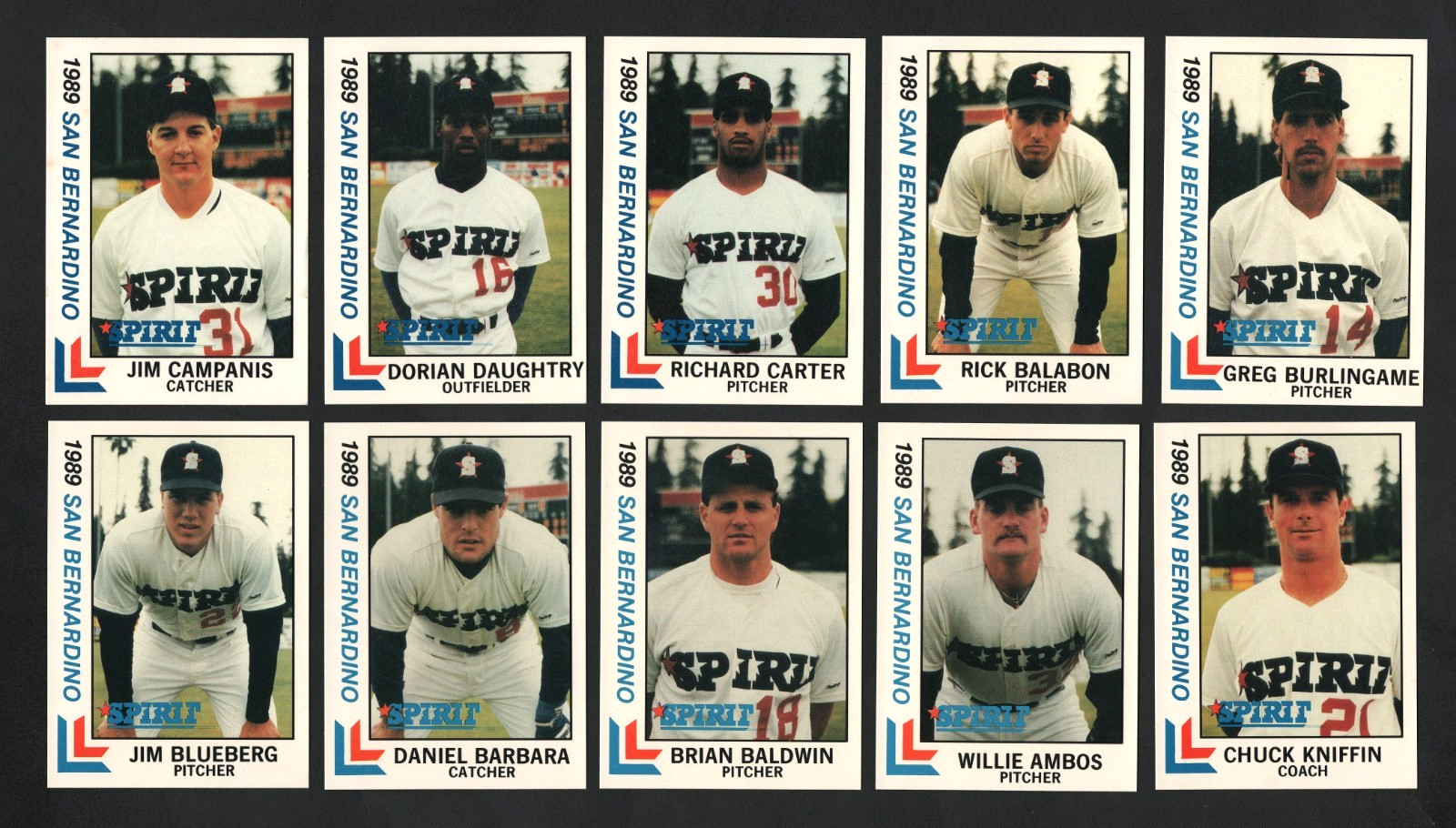 1989 San Bernardino Spirit Minor League Baseball Team Set  #TS586