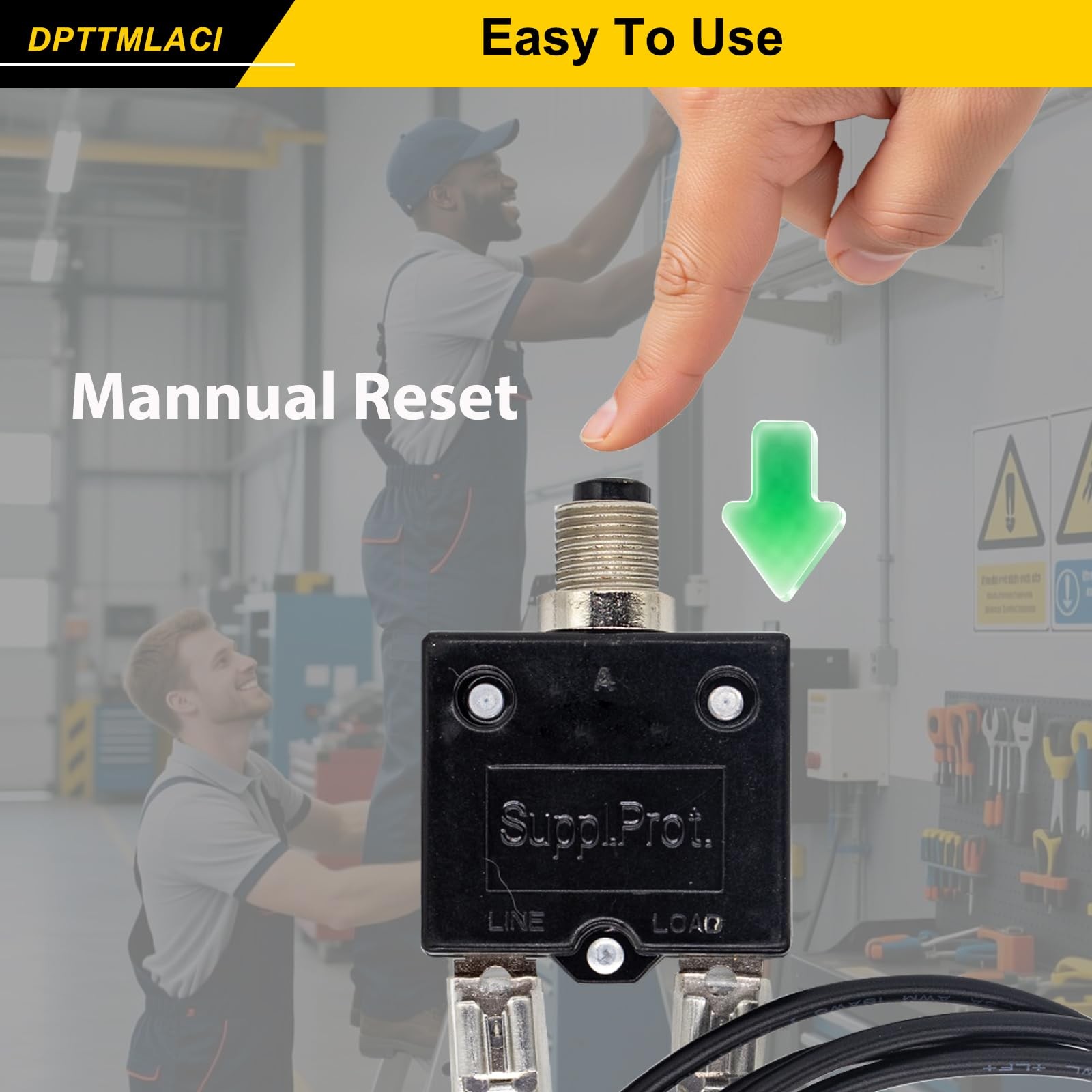 2Pack Circuit Breakers- 3A/5A Resettable Fuse Kit Professional HVAC black