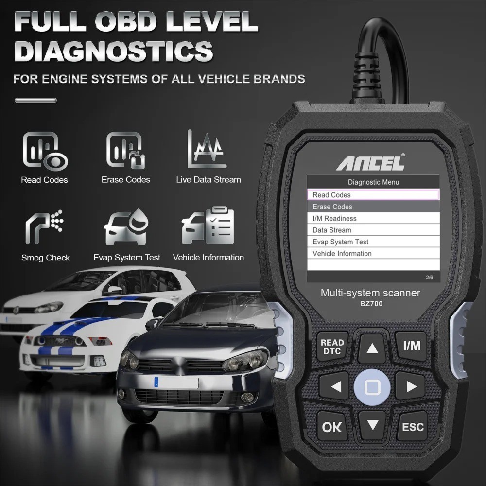 ANCEL BZ700 For Mercedes Benz OBD2 Scanner All System Diagnostic Car Code Reader