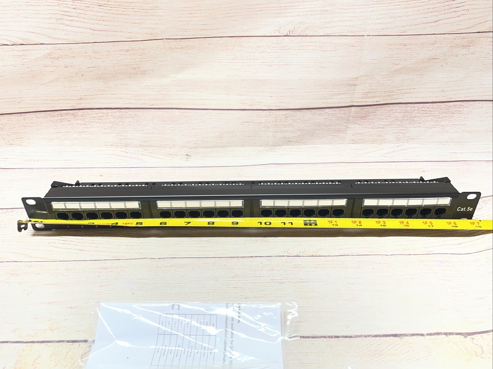 Cat6 Panel 24 Port with Keystone RJ45 Network Panel 19 Inch
