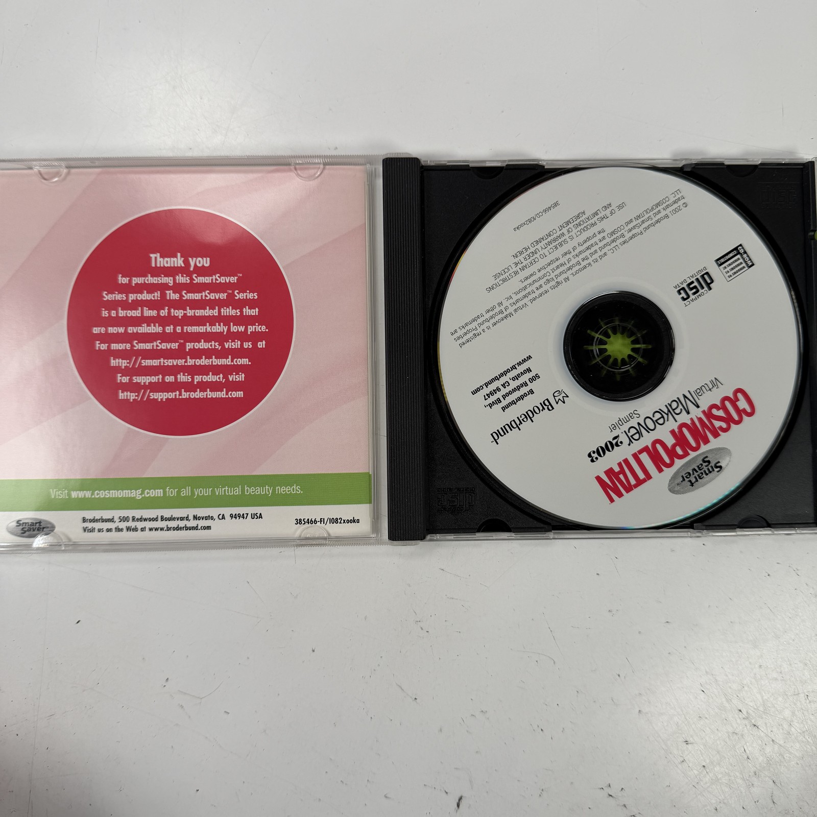 Cosmopolitan Virtual Makeover 2003 Sampler PC CD-ROM SmartSaver Windows 95 98 NT