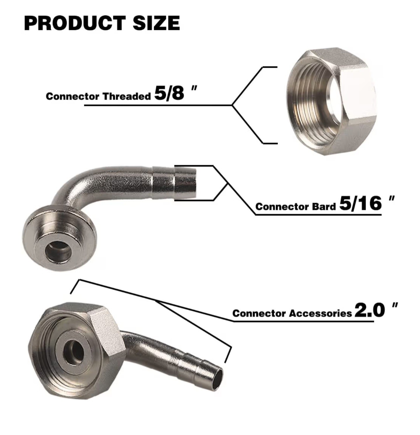 Beer Brewing Stainless 90° Fittings.