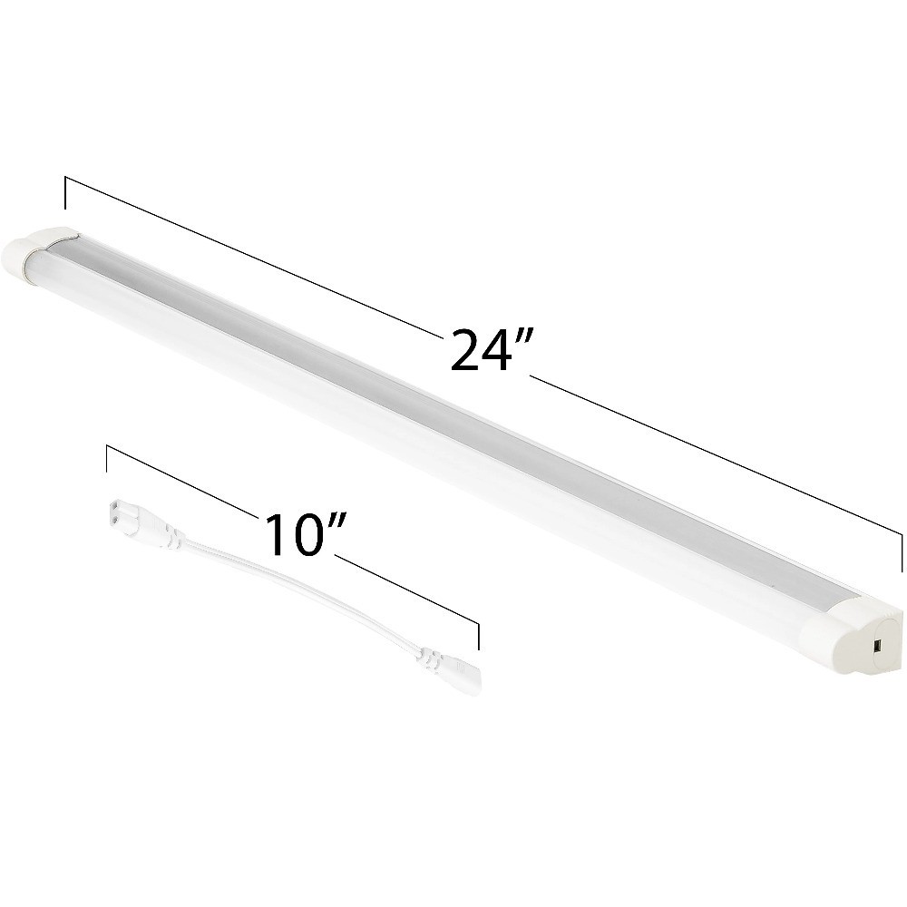 Under Cabinet Lighting 1300 Lumen 24 LED Linkable Bar Light Dimmable Kitchen