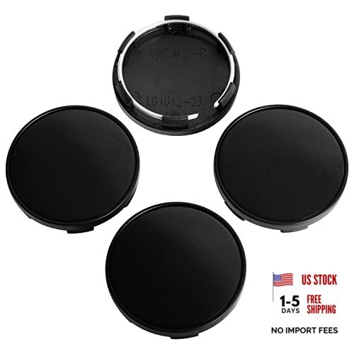 2.2Inch 56MM Wheel Center Caps, Pack of 4 Outer 56MM , Inner 53MM Matte Black