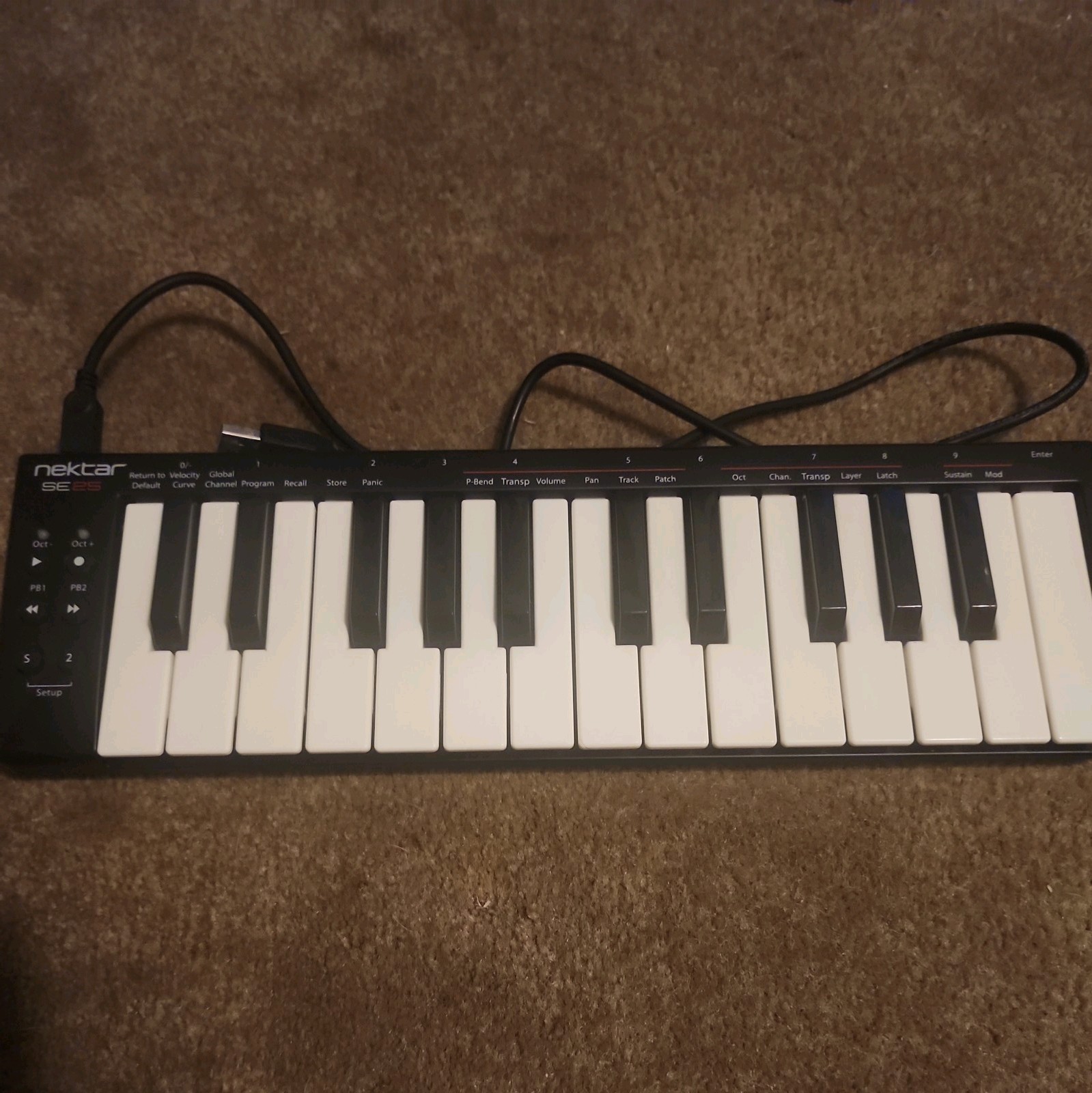 Nektar SE25 MIDI Keyboard Controller USB Wired 25 Mini Keys Portable Black