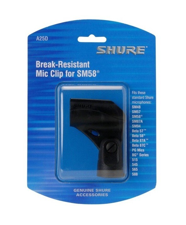 Shure A25D Microphone Clip - Stand Adapter for Handheld Mics with 3/4" (25-30mm)