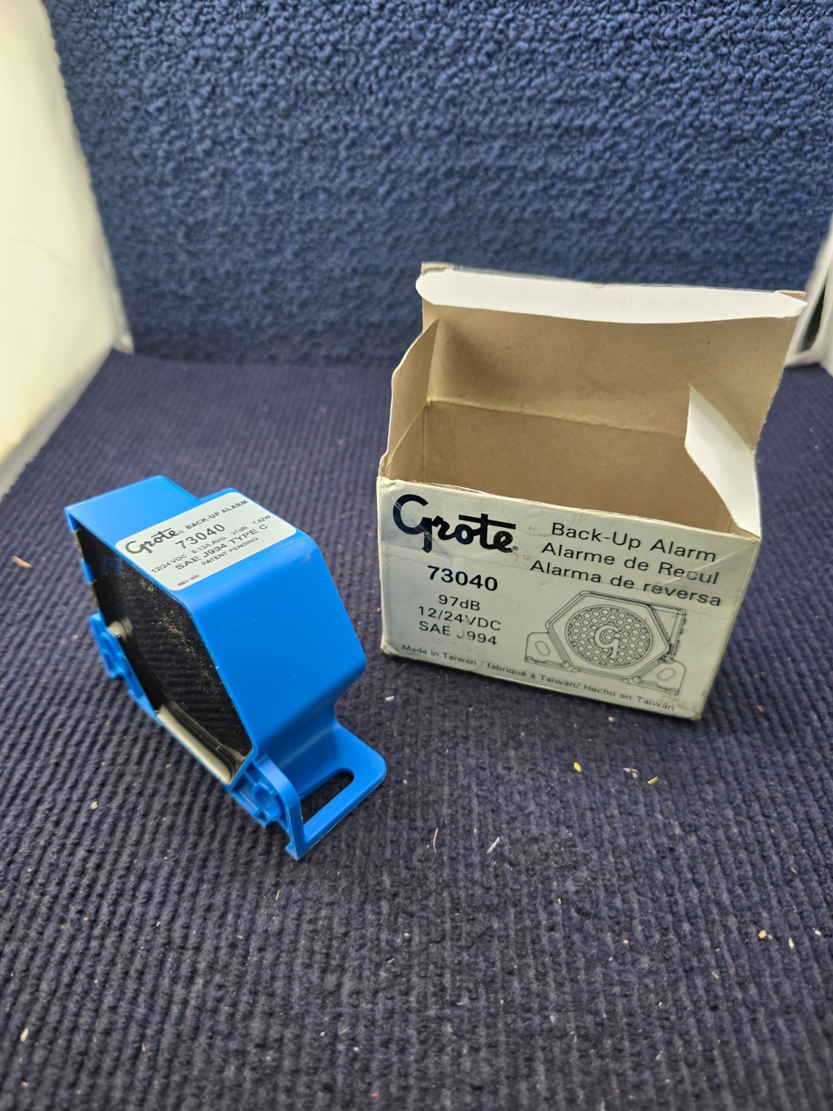 Grote 73040: Back Up Alarm, Self-Grounding Replacement 97Db 12/24 VDC SAE J994