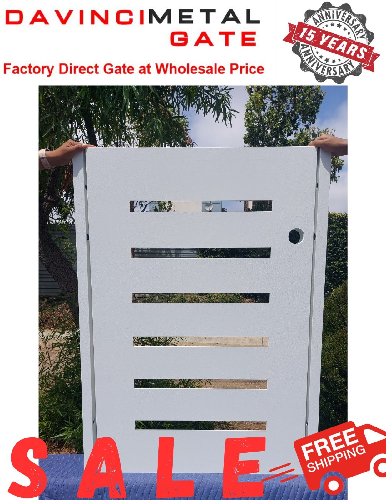 Contemporary modern metal gate, Modern Metal Gate, Custom size Art Pedestrian