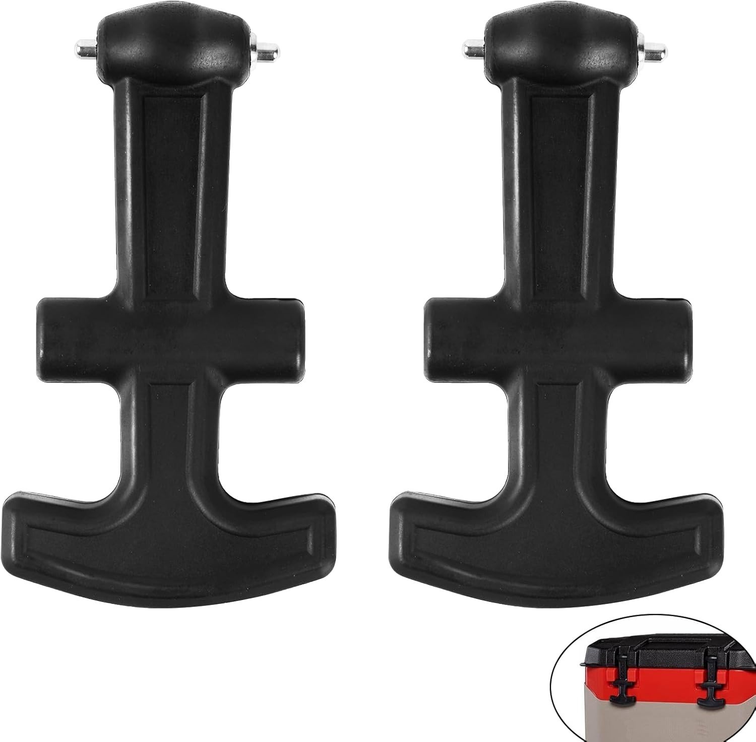 2-Pack Universal T-Latch Handle Cooler Lid Kit for BMX and Overland 25-72 Qt...