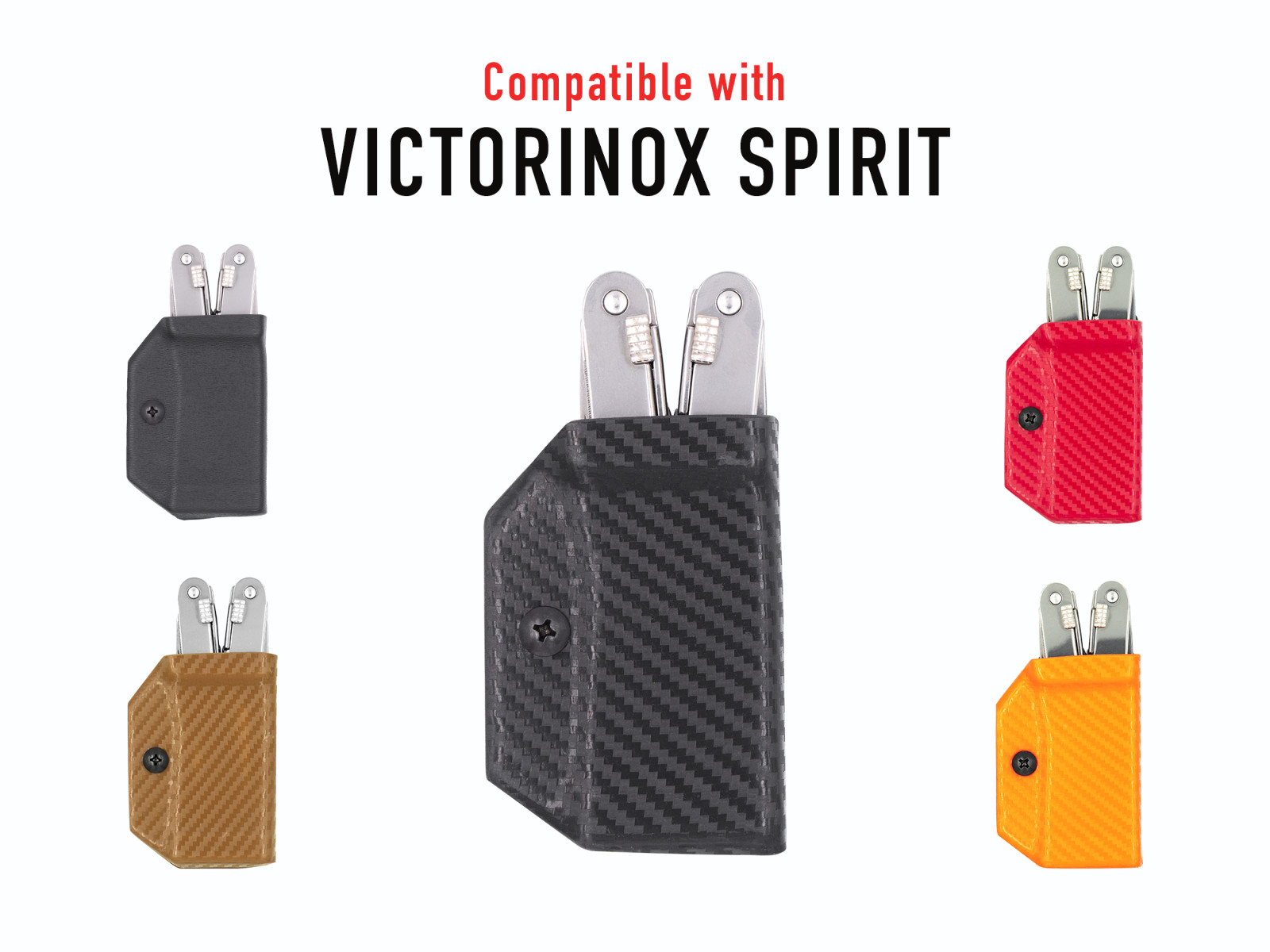 Clip & Carry Kydex Multitool Sheath - Victorinox SPIRIT - USA Made