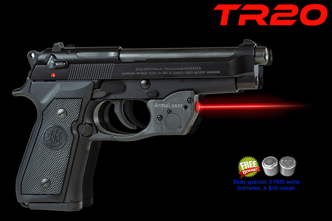 ArmaLaser TR20 / TR20S Red Laser - Beretta® 92 96 92FS 96FS M9 M92 FS w/o a rail