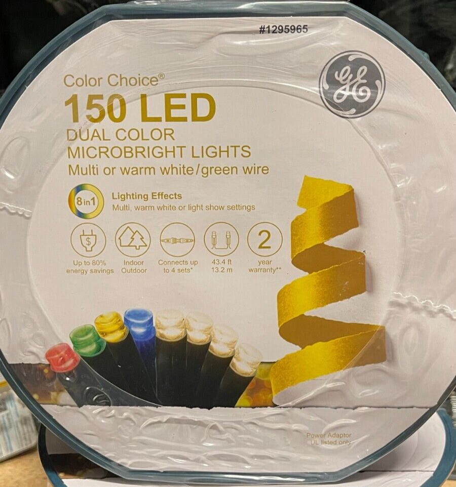 GE Color Choice 150 Ct 43.4-ft Multi-function Color Changing LED String Lights