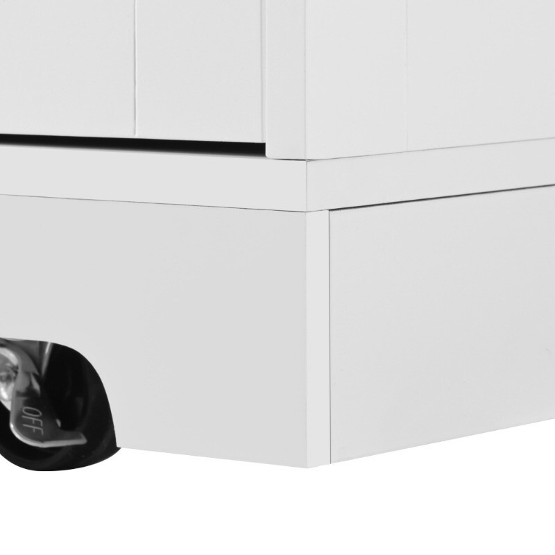 55.7'' Large Kitchen Island with 2 Drop LeafnRolling Kitchen Cart on 5 Wheels