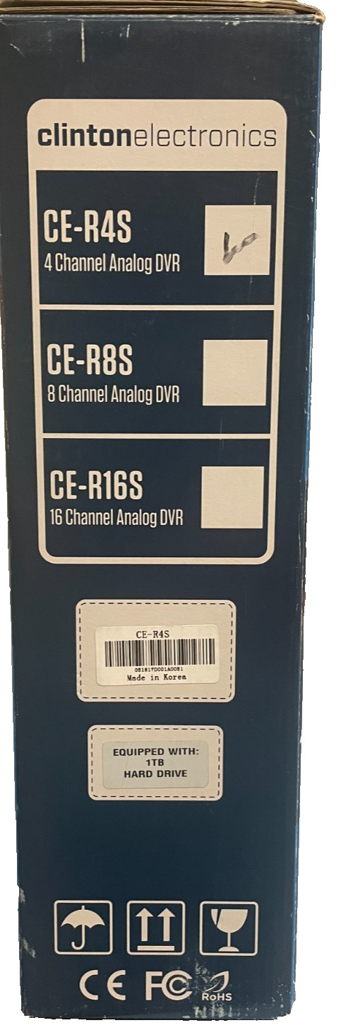 Clinton Electronics Shadow CE-R4S 4 CH DVR W 1TB NEW IN OPEN BOX!!