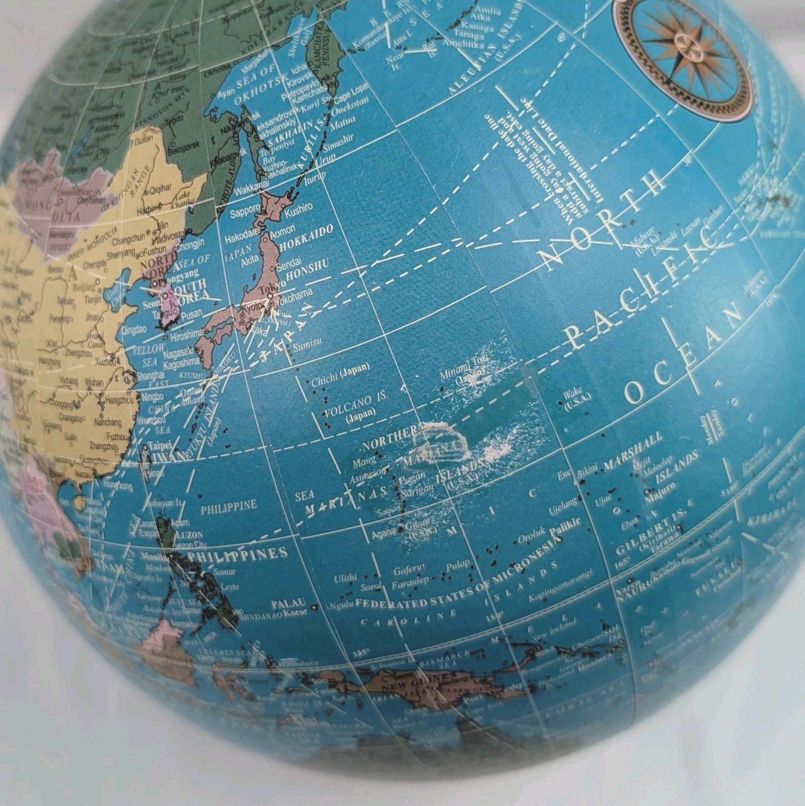 ​Artisan Handmade 10" Chrome World Globe - Modern Desktop Decor - Post-2011