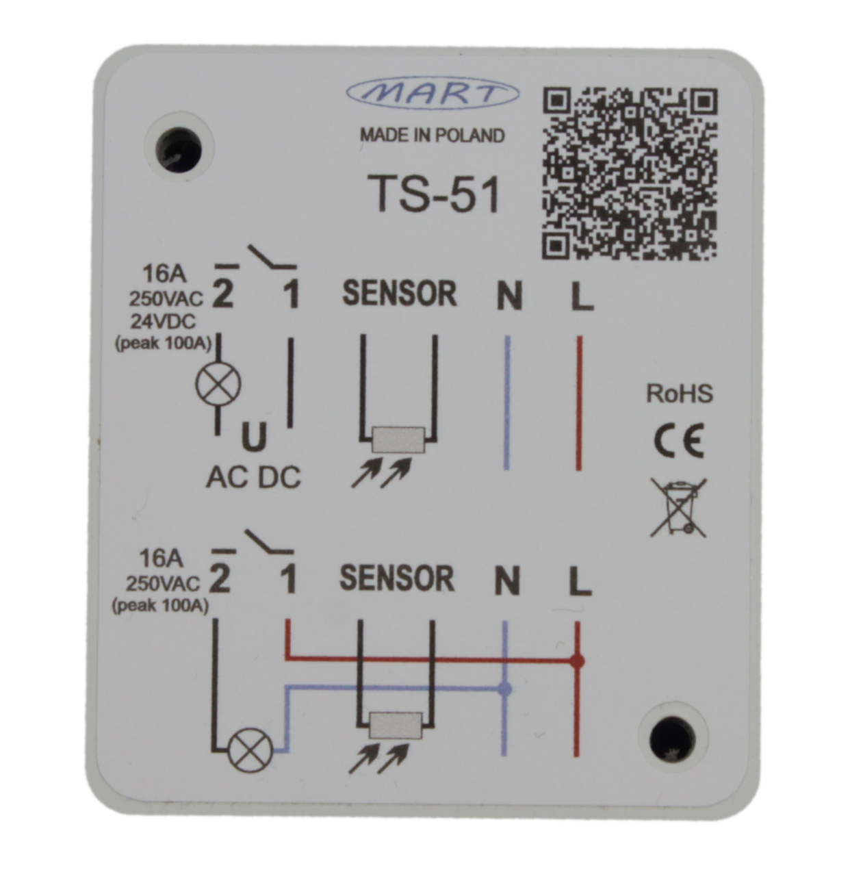 Twilight Switch MART TS-51-3 Mini With Sensorbox 230V 16A (No)