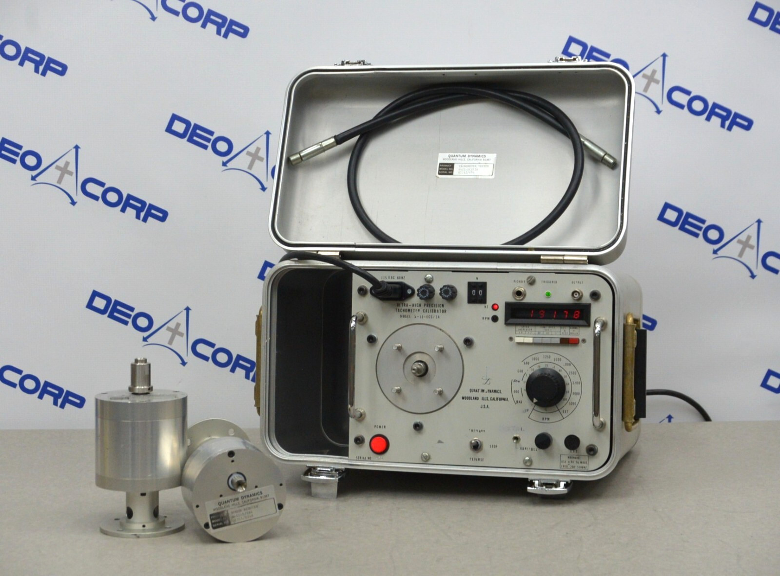 Quantum Dynamics N11ECS/3A Aircraft Tachometer Calibration System w/ Accessories
