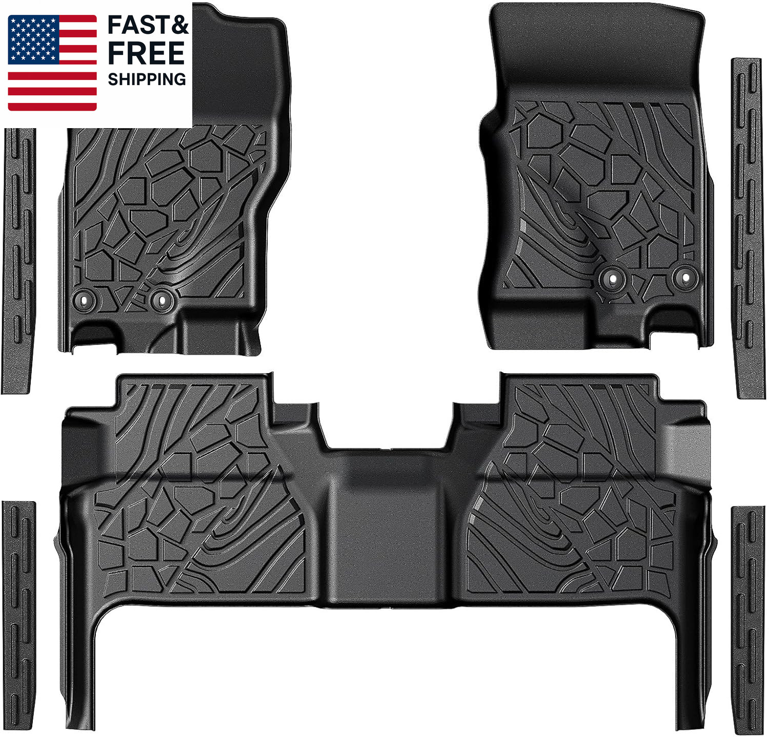 Floor Mats for 2022-2025 2026 Nissan Frontier Crew Cab (Not for 2Nd Row with u