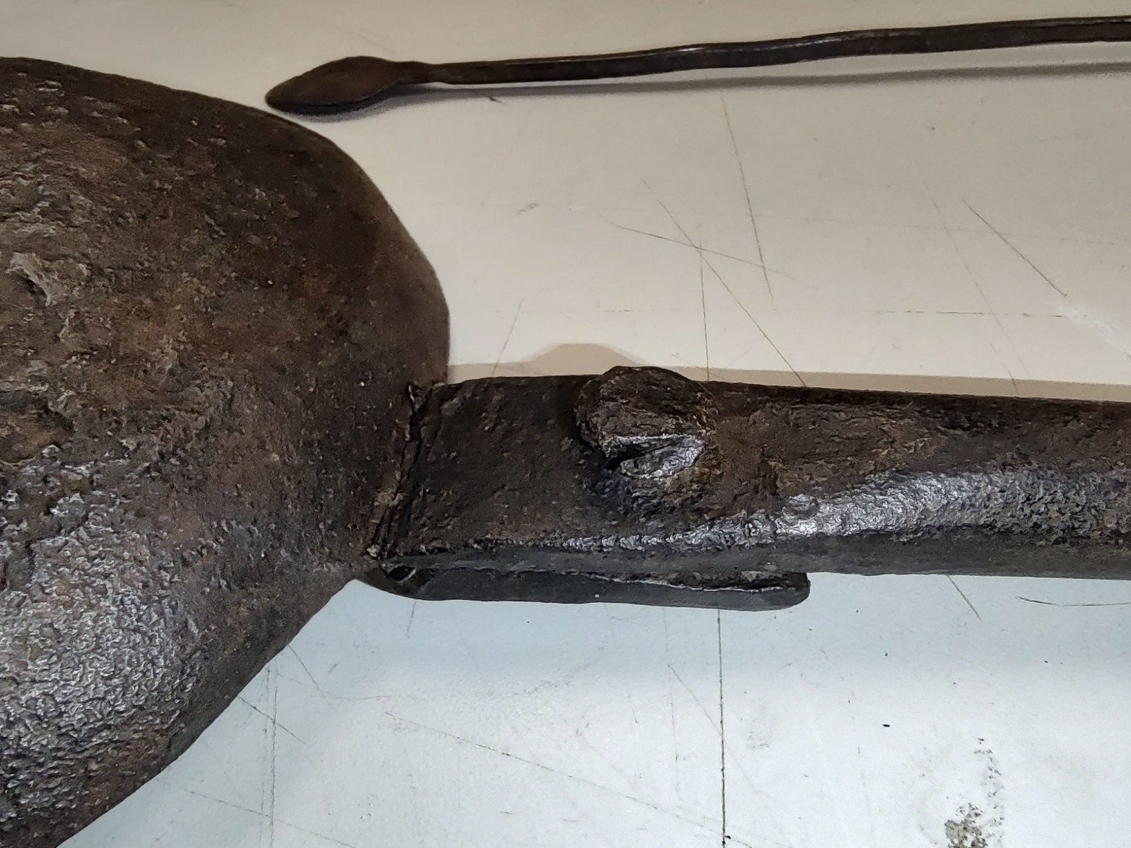 Blacksmith ladel with hand crafted chain 1800's ?