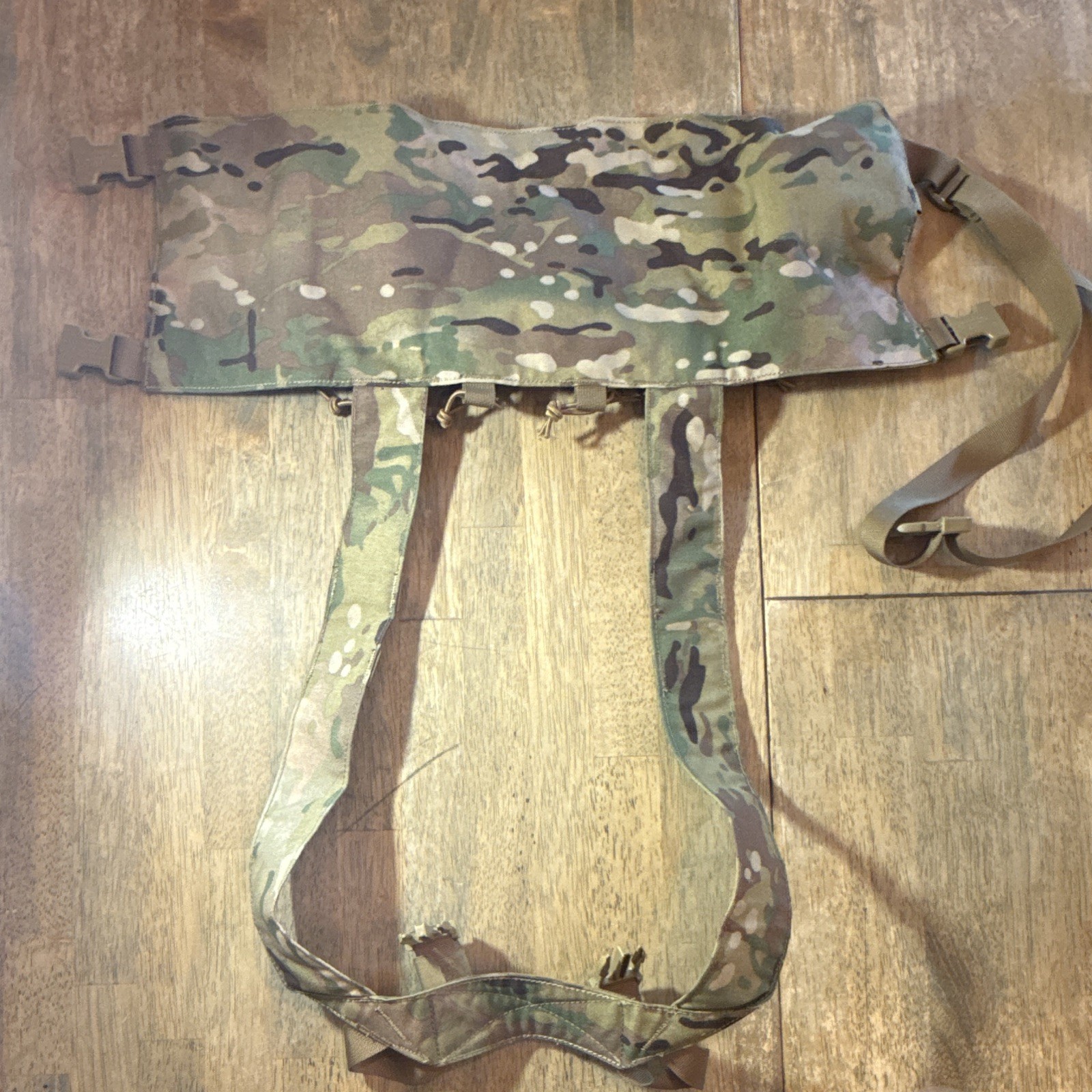 Multicam Nylon MOLLE Adjustable Chest Rig with extra hard mag pouch