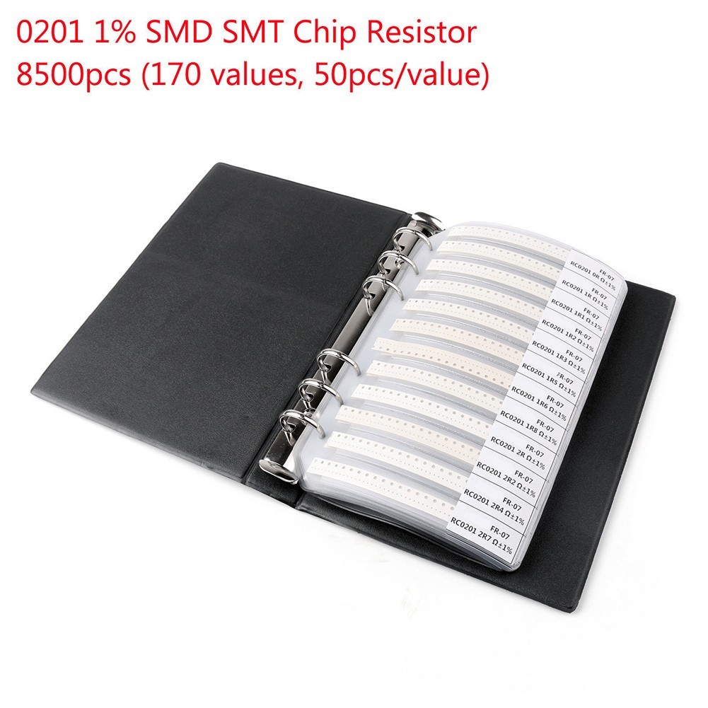 Mixed Size Capacitor Sample Book for Electronics Enthusiasts and Hobbyists