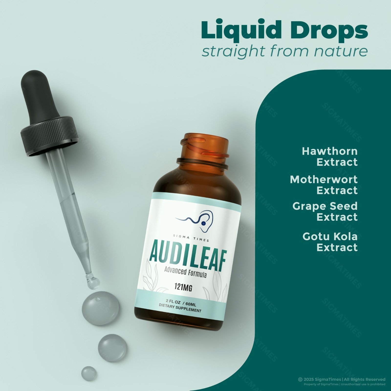 Audileaf Drops - Ear Care Support, Ear Health & Comfort Formula -5 Pack